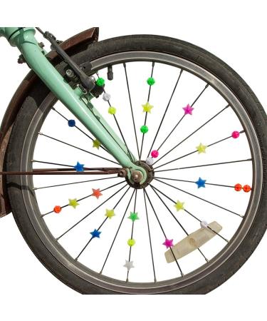 YuCool 180Pcs Colorful Bike Wheel Spoke Decorations - Plastic Clip Beads for Bicycle Wheels - Star and Derections Accessories - Buy Online on SooperMarket.com
