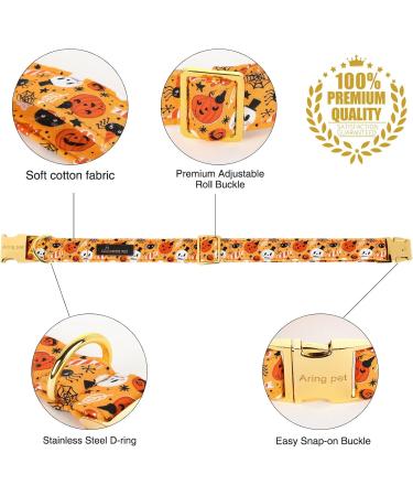 Shop Pumpkin Ghost Aring Pet Dog Collar - Adorable Halloween Collars for Boys & Girls X-Large Metal Buckle - Perfect Gifts! - Buy Online on SooperMarket.com