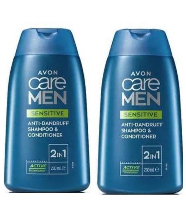 2x Avon Care Sensitive 2-in-1 Anti-Dandruff Shampoo & Conditioner 200ml(400ml)