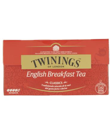 Twinings English Breakfast Tea - Black Tea in a tea bag - strong black tea made of high -quality tea leaves picked in Sri Lankas and India's best tea gardens 25 tea bags (50 g) 50 g (1 Pack)
