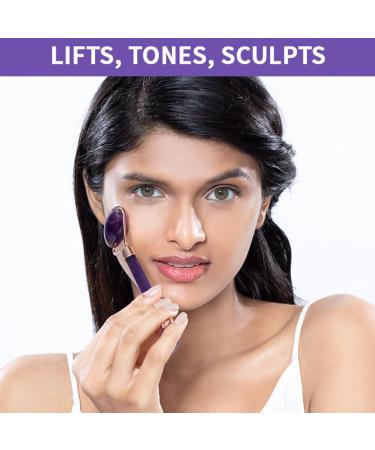 Nykaa Naturals Amethyst Face Roller - Diminish Fine Lines & Wrinkles | Natural Skin Calming Crystals | Tone & Sculpt Skin - 1 pc - Buy Online on SooperMarket.com