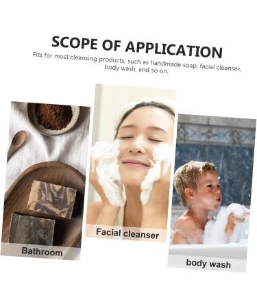 Baluue 5pcs Flip Soap Foam Net Soap Bath Accessory Net Foam Soap Cotton Linen Khaki - Buy Online on SooperMarket.com