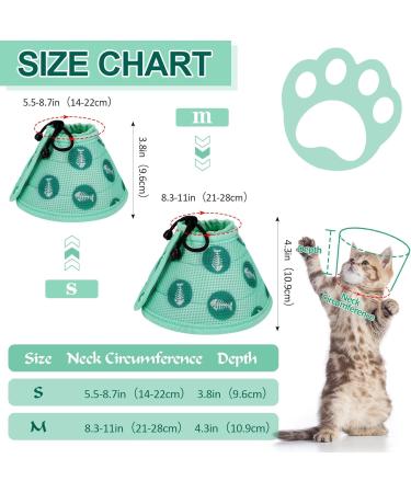 Heyu-Lotus Cat Cone Collar Soft Adjustable Recovery Collar | Green-M 21-28cm - Buy Online on SooperMarket.com