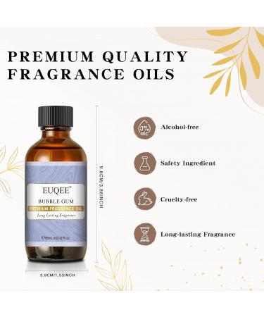 EUQEE Bubble Gum Fragrance Oil 60ml - Premium Grade Aromatherapy Essential Oil for Diffusers and Candle Making | Home DIY | Pack of 1 - Buy Online on SooperMarket.com