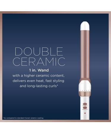 Conair Double Ceramic 1-inch Curling Wand - Create Flawless Waves with Straight Barrel - 1 Inch - Buy Online on SooperMarket.com