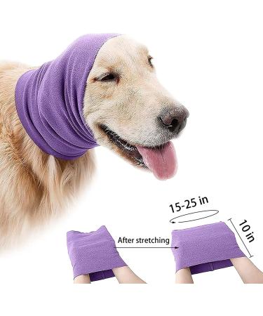 YolentQuiet Ears 2PCS Dog Ear Covers for Anxiety and Noise Protection - Gray+Purple - Medium to Large Dogs - Buy Online on SooperMarket.com