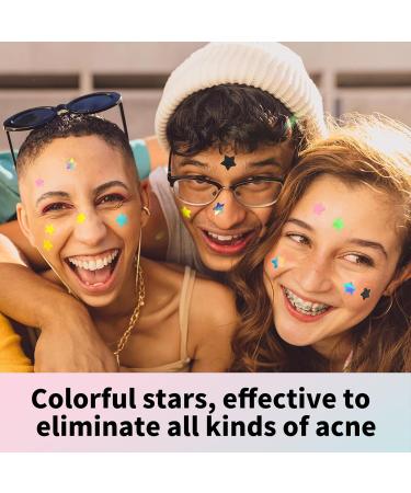 LINXINS 208 Dots Acne Starface Pimple Patch 6 Color Star Face Pimple Patches Stars - Star Spot Patches - Pimple Patches Cute - star Patches for Spots for Acne Blemish Pimples Whiteheads Zit - Buy Online on SooperMarket.com
