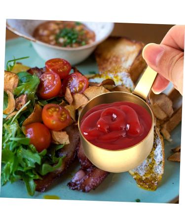 Zerodeko Metal Bowls 2pcs Sauce Milk Cup 304 Stainless Steel Sauce Plate Household Milk Warmer Pot 8.5X5.3X3.2CMx2pcs Goldenx2pcs - Buy Online on SooperMarket.com