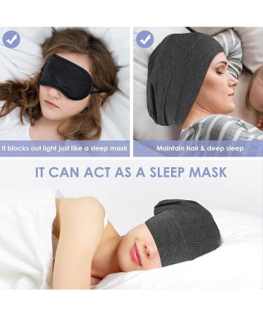 Silk Bonnet Sleep Cap with Satin Lining for Medium Curly Hair - Grey - Buy Online on SooperMarket.com