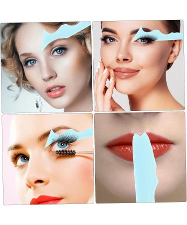 Mikinona 2pcs Silicone Beauty Ruler Blue Mascara Eyeshadow Auxiliary Guard Pads Eyeliner Makeup Bag for - Buy Online on SooperMarket.com