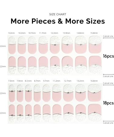NAILOG Semi Cured Gel Nail Strips 34 pcs Salon-Quality Gel Nail Stickers Long Lasting Nail Wraps for Women with Soft Gel Finish (Yes I Do) - Buy Online on SooperMarket.com