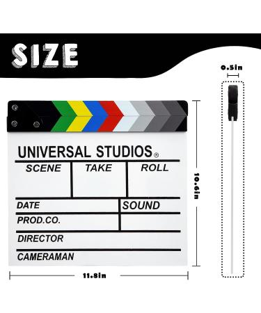 MCPINKY White Wooden Clapper Board - Rainbow Film Slate for Director Props - Buy Online on SooperMarket.com
