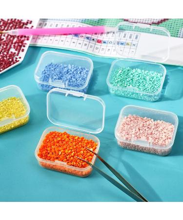 Qeirudu 24 Pcs Mixed Sizes Rectangle Mini Plastic Containers - 4 Mixed Small Craft Storage Boxes with Hinged Lids Clear Bead Organizer for Jewelry Findings  Office Supplies and Game Pieces 24 pcs ( 4 Mixed Size ) - Buy Online on SooperMarket.com