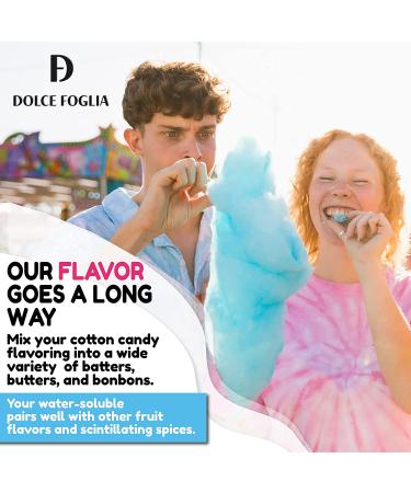 Cotton Candy Flavor Concentrate for Food  2 Oz. Water-Based Cotton Candy Flavoring for Beverages  Pastries  Gummies  & Jams in Glass Bottle  Confection & Candy Flavoring Oils by Dolce Foglia Cotton Candy 2 Oz. - Buy Online on SooperMarket.com