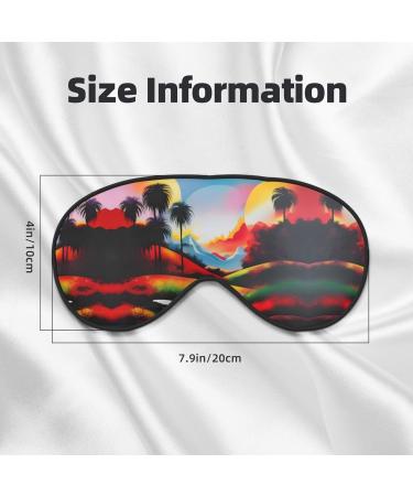 SSIMOO Landscape Painting Soft Sleep Eye Mask | Breathable Eye Patch for Women | Perfect Travel Relaxation Accessory - Black - Buy Online on SooperMarket.com