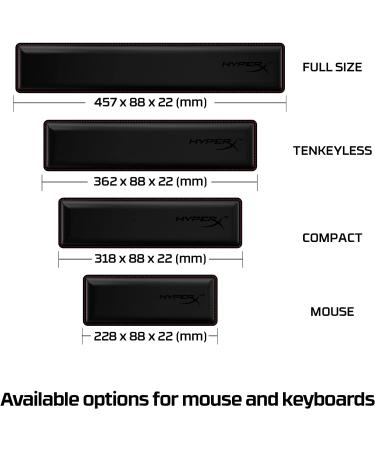 HyperX Compact Wrist Rest - Cooling Gel & Memory Foam - Anti-Slip Ergonomic Support - Buy Online on SooperMarket.com