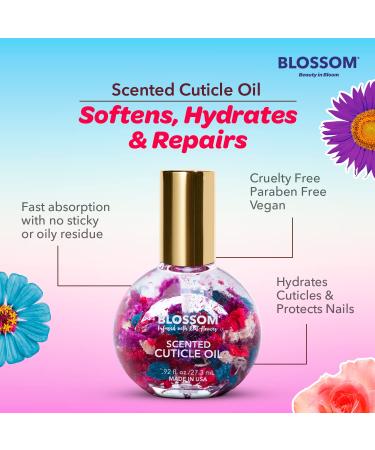 Blossom Jasmine Scented Cuticle Oil - Hydrating, Moisturizing, and Strengthening Formula Infused with Real Flowers - Made in USA - 0.92 fl. oz - Buy Online on SooperMarket.com