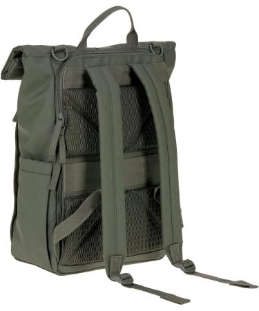 Eco-Friendly Casual Baby Changing Bag Backpack | Diaper Pad Stroller Attachment & Bottle Holder - GRE Rolltop Up in Olive - Buy Online on SooperMarket.com