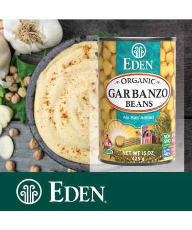 Eden Organic Garbanzo Beans 15 oz (Pack of 12) - No Salt Added | Buy Online - Buy Online on SooperMarket.com