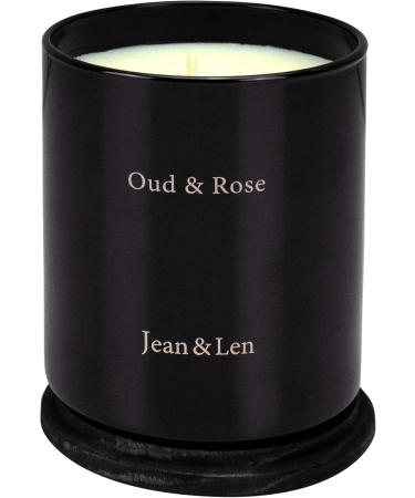Jean & Len Oud & Rose Fragrance Candle - 230g | Luxurious Aromatherapy Pleasant Resin & Velvety Rose Scent | International Shipping Available - Buy Online on SooperMarket.com