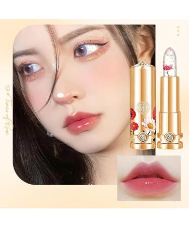 Crystal Flower Jelly Lipstick Set - 3 Colors | Color Changing Magic PH Lip Gloss | Waterproof Moisturizing Lip Balm Trio - Buy Online on SooperMarket.com