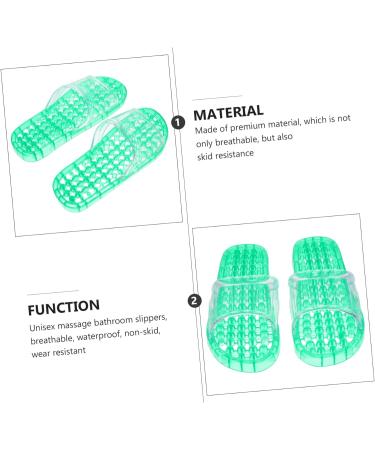 MAGICLULU 2 Pairs Slippers Quick Drying Shower Slippers Green Home Indoor Slippers Non Dorm Shoes Gym Foot Spa Soak Tub Shower Footware Massaging Travel Pvc Household Plastic Barrel 28x10.3cm 11x5pcs Greenx5pcs - Buy Online on SooperMarket.com