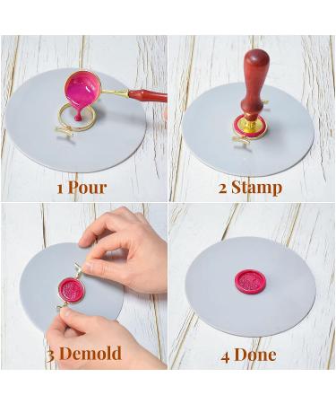 SWEET PASSWORD 5PCS Metal Wax Seal Molds for 1 Inch Stamp Set with Silicone Mat - Gold Sealing Wax Kit - Buy Online on SooperMarket.com