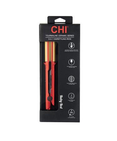 CHI 3-In-1 Hairstyling Iron - Ruby Red | Professional Hair Straightener, Curler & Waver - Buy Online on SooperMarket.com