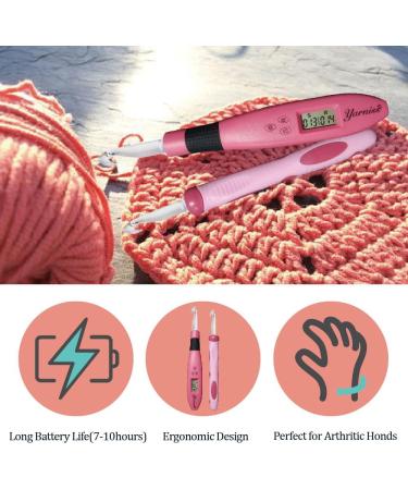 Yarniss Light Up Crochet Hooks Set - 17 Sizes with Stitch & Row Counter - Buy Online on SooperMarket.com