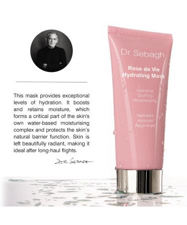 Dr Sebagh Rose de Vie Hydrating Face Mask - Jet Lag & Overnight Moisturizer for Glowing Skin - Hydrating Mask for Beautiful Radiant Skin (3.38 fl. Oz.) - Shop Internationally - Buy Online on SooperMarket.com