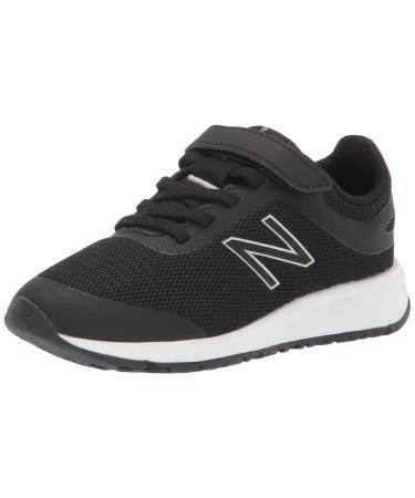 New Balance Unisex-Child 455v2 Hook and Loop Running Shoe Little Kid (4-8 Years) 12 Wide Little Kid Black/White