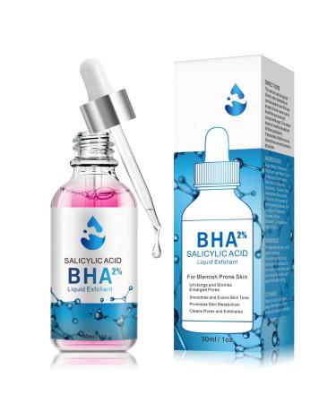Salicylic Acid 2% Serum for Acne Pores & Blackheads. Salicylic Acid Toner Reveals Smoother Clearer and More Radiant-Looking Skin BHA Liquid Helps with Eliminate Blemishes and Skin Redness 1 FL OZ