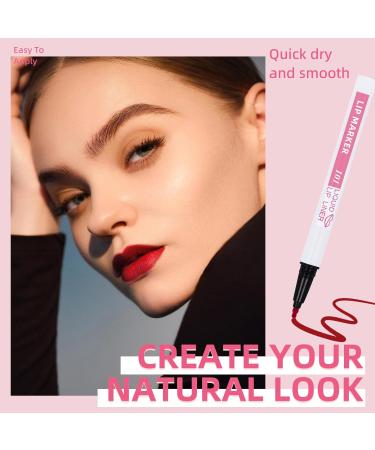 Buy Long Lasting Matte Natural Nude Pink Lip Stain Marker - Hydrating Lip Liner & Tint Pen Quick Dry & Smudge Proof | International Shipping Available - Buy Online on SooperMarket.com