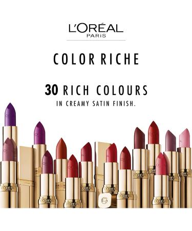 L'Or al Paris Color Riche Satin Smooth Lipstick Moisturising Pure Pigment Lip Colour With Omega 3 & Vitamin E 236 Organza 236 Organza 4.8 g (Pack of 1) - Buy Online on SooperMarket.com
