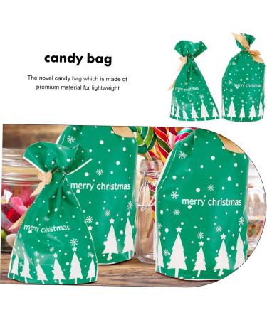 KOMBIUDA Christmas Sack 50pcs Christmas Bag Candy Bags Halloween Candy Christmas Drawstring Bag Snowflake Crisp Ribbon - Buy Online on SooperMarket.com