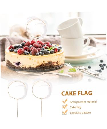 Angoily Cake Picks Cupcake Topper Cake Decoration Cake Pick Party Supplies White Paper Cup Pearl - Buy Online on SooperMarket.com