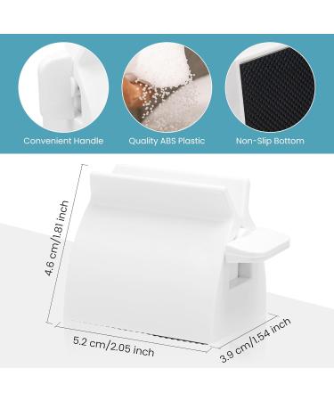 WSERE 2 Pack White Toothpaste Squeezer Roller Tube Squeezers Various Tubes Dispenser Holder Stand Reliable Quality Easy to Use and Efficient - Buy Online on SooperMarket.com