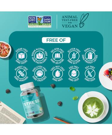 SUKU Vitamins Stress Gummy Supplement Buh Bye Stress Sugar Free Gummies with Lemon Balm L-Theanine GABA Keto Plant-Based Nut-Free Helps with Anxiety and Stress Relief Calm Mood & Stress Support 60 Gummies (30 Day Supply) - Buy Online on SooperMarket.com