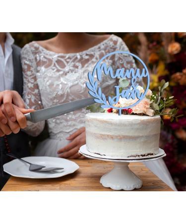 Personalized Cake Topper - Custom Natural Birch Multiplex Decoration for Celebrations - Buy Online on SooperMarket.com