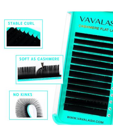 VAVALASH Cashmere Faux Mink Eye Lashes - Lightweight Classic Lash Extensions 0.15 0.2mm C D Curl | Professional Salon Use | Matte Split Tip | 6-17mm - Buy Online on SooperMarket.com