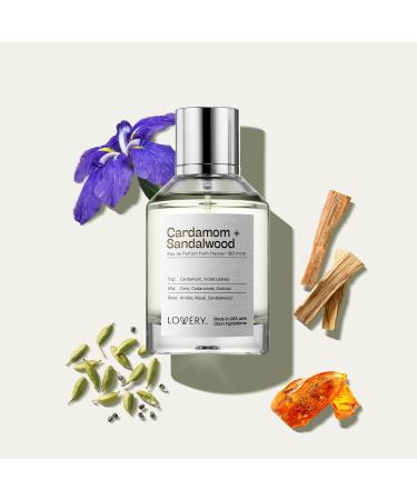 Valentine LOVERY Cardamom Sandalwood Perfume for Women & Men Inspired by L.LB O Fragrance S.antal 33 Eau de Parfum Long Lasting Perfumes Vegan Clean Natural Unisex Perfume Spray Gifts for Mom USA Clean Cardamom Sandalwood - Buy Online on SooperMarket.com