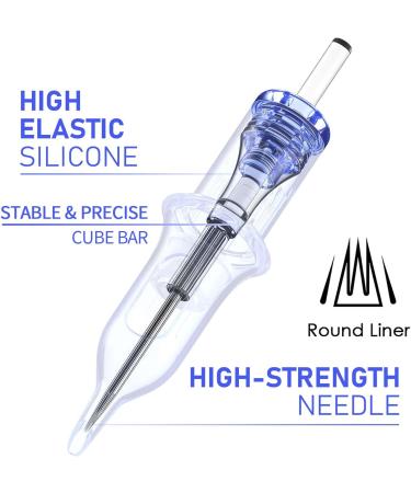 50PCS Tattoo Needles Standard Sizes 1203RL+05RL+07RL+09RL+11RL  10Pcs of Each Tattoo Cartridge Needle Round Liner Tattoo Needle Assorted - Buy Online on SooperMarket.com