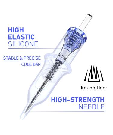 A-plus 20PCS Mixed Tattoo Needles - #1203RL/05RL/07RL/09RL Standard #12 Round Liner Replaceable Cartridge Needles - 5Pcs Each - Buy Online on SooperMarket.com