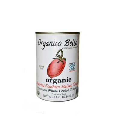 Organico Bello Organic Southern Italian Whole Peeled Tomatoes 14.28 Oz (Pack of 12) - 14.28 Ounce Canned Tomatoes - Buy Online on SooperMarket.com
