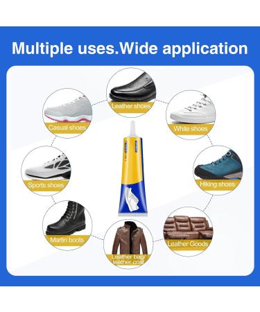 FunnAura 60ml Transparent Shoe Goo Non-Hardening Shoe Glue Sole Repair Waterproof for Repairing Worn Shoes with 2PCS Rubber Band - Buy Online on SooperMarket.com