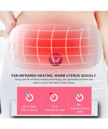Menstruation Heating Pillows for Women | Farin Frarot Warming Uterus & Waist Belt for Period Cramp Relief | White - Buy Online on SooperMarket.com