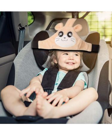 Baby Car Seat Head Support - Safe Headrest Band for Sleep Positioner | Toddler Neck Protection Belt - Brown - Buy Online on SooperMarket.com