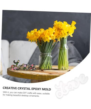 STOBOK Letter Stencil Alphabet Casting Mold Foot Charm White Crystal Mother Accessories White 19.7X9.2X1.6CM - Buy Online on SooperMarket.com
