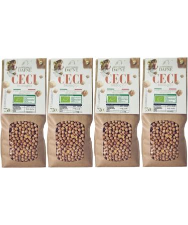 Organic Smooth White Chickpeas Sultano Variety Chickpeas Pack of 4 packs of 750 gr - Buy Online on SooperMarket.com